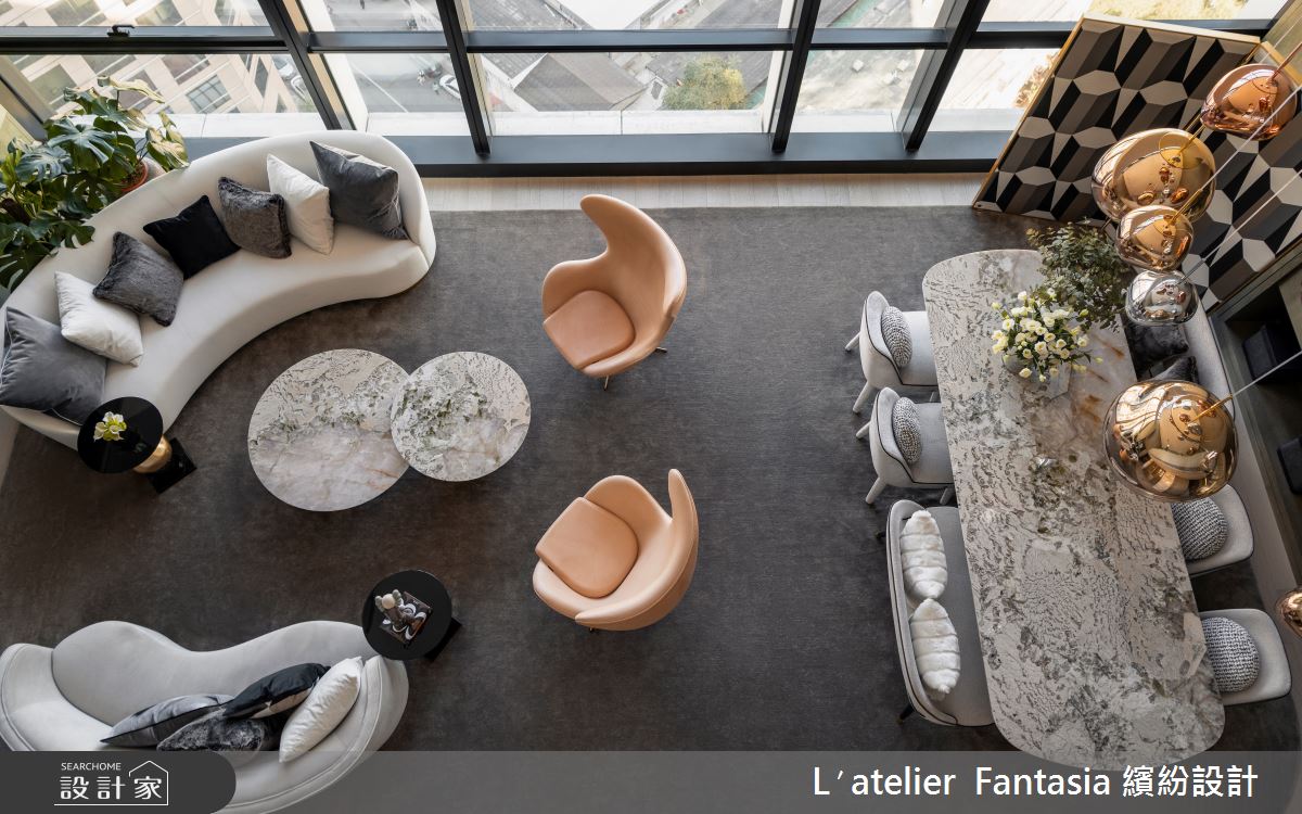 90坪新成屋(5年以下)＿飯店風客廳餐廳案例圖片＿L′atelier Fantasia 繽紛設計＿繽紛_27之9