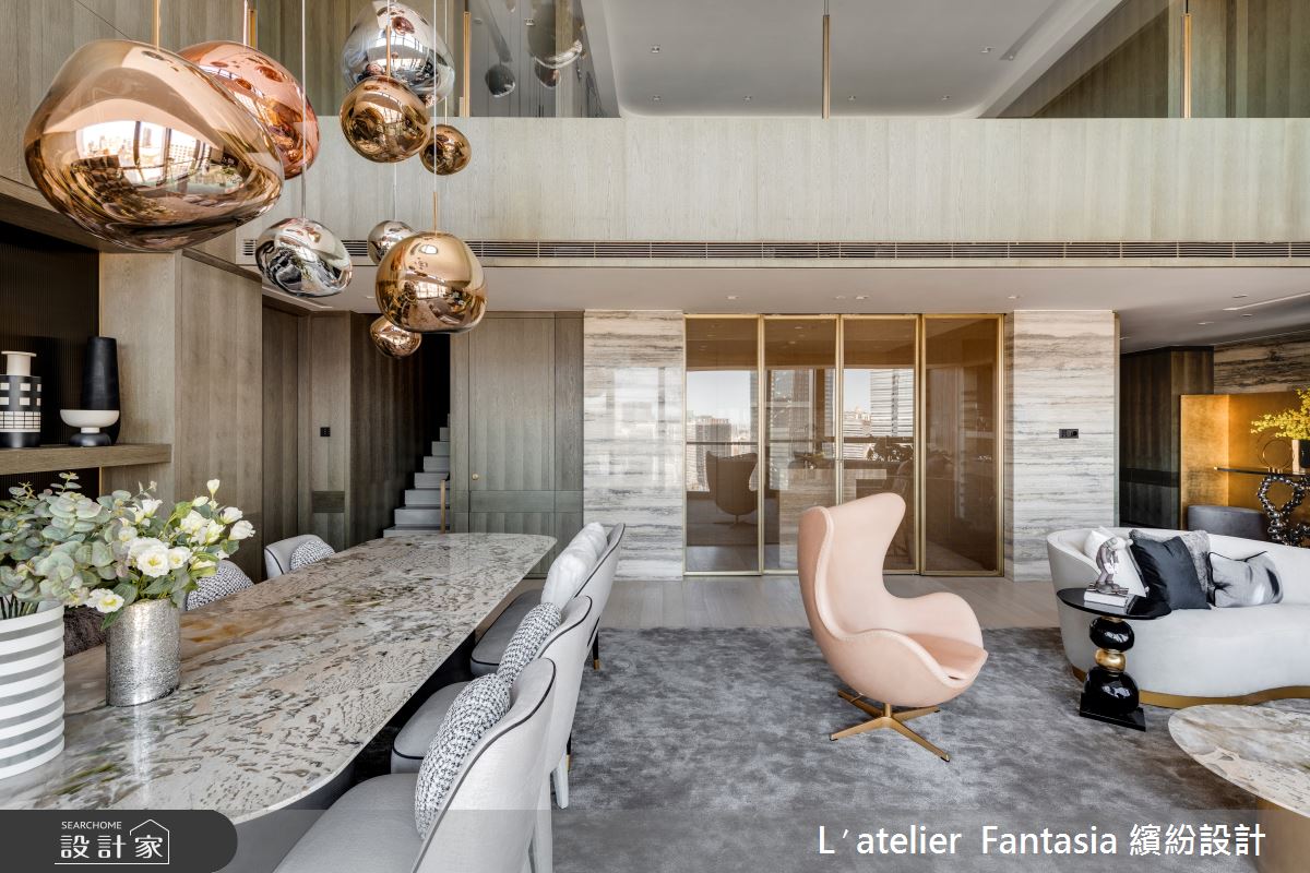 90坪新成屋(5年以下)＿飯店風客廳餐廳案例圖片＿L′atelier Fantasia 繽紛設計＿繽紛_27之11