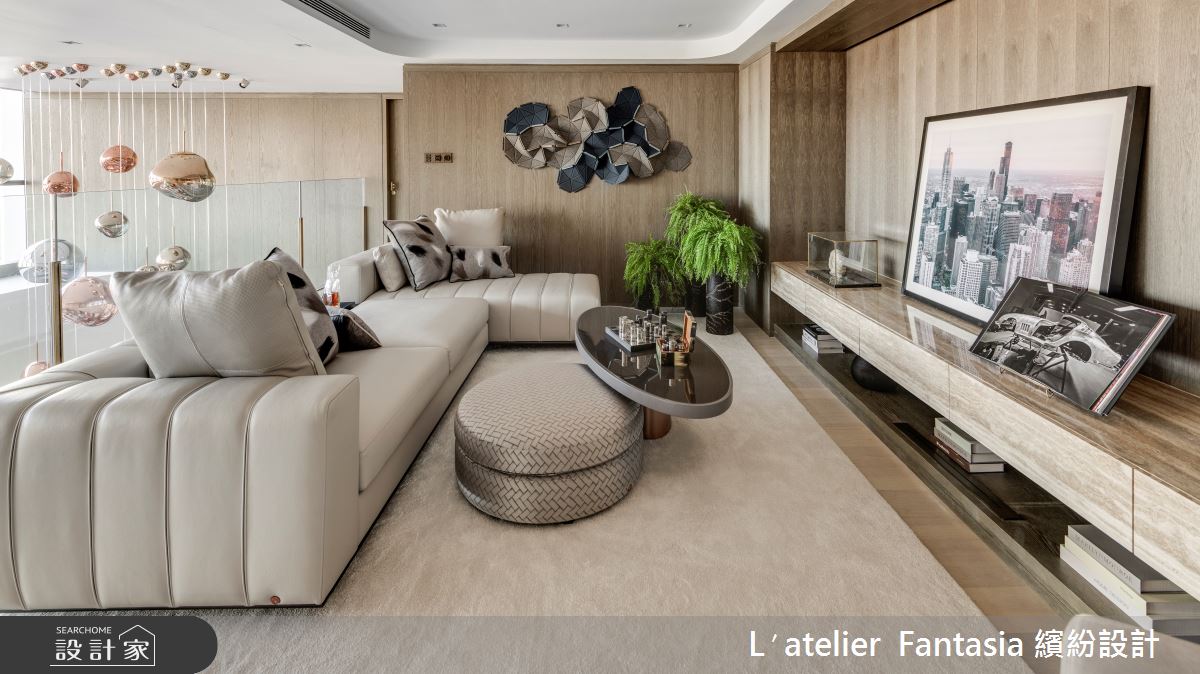 90坪新成屋(5年以下)＿飯店風客廳案例圖片＿L′atelier Fantasia 繽紛設計＿繽紛_27之12