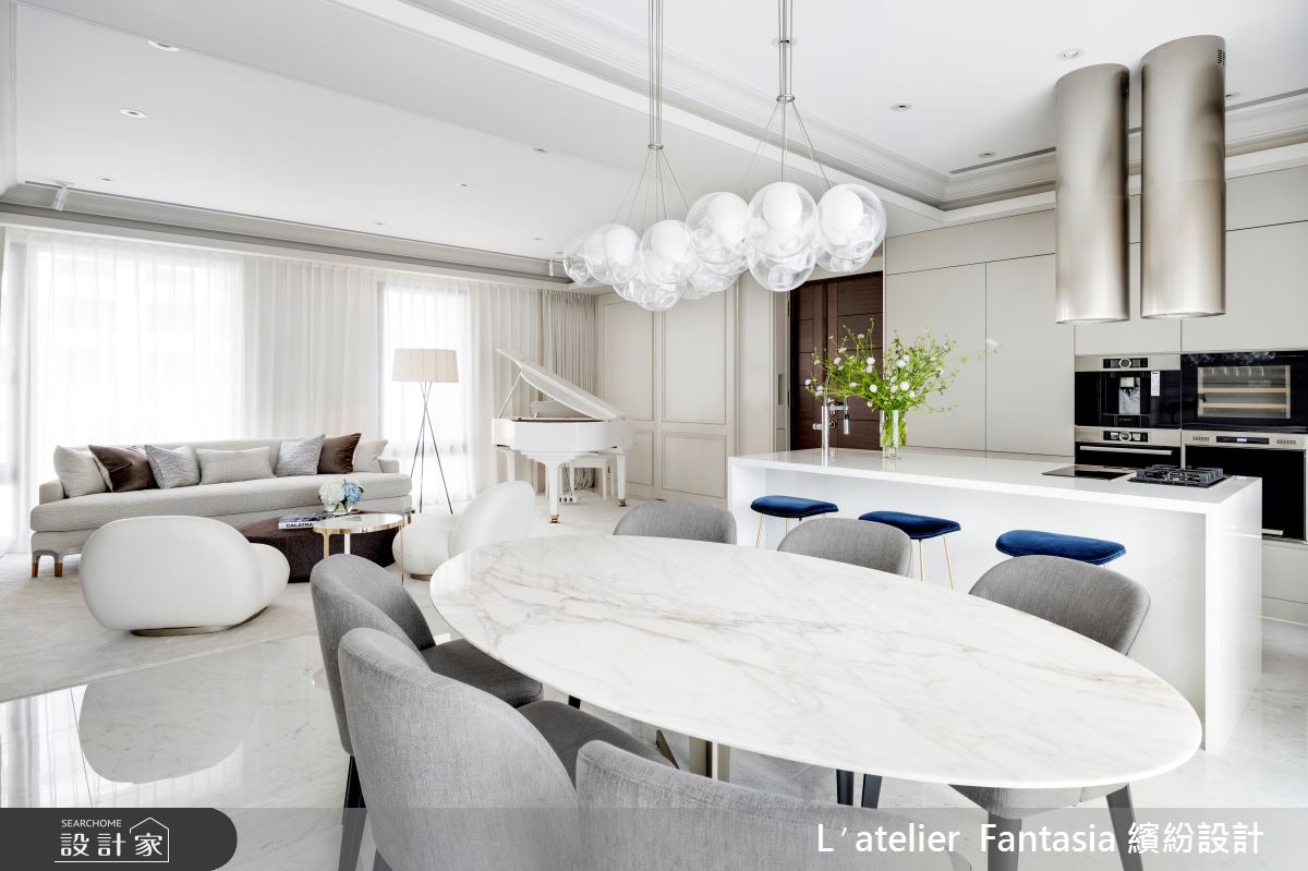37坪新成屋(5年以下)＿新古典客廳餐廳廚房案例圖片＿L′atelier Fantasia 繽紛設計＿繽紛_23之6