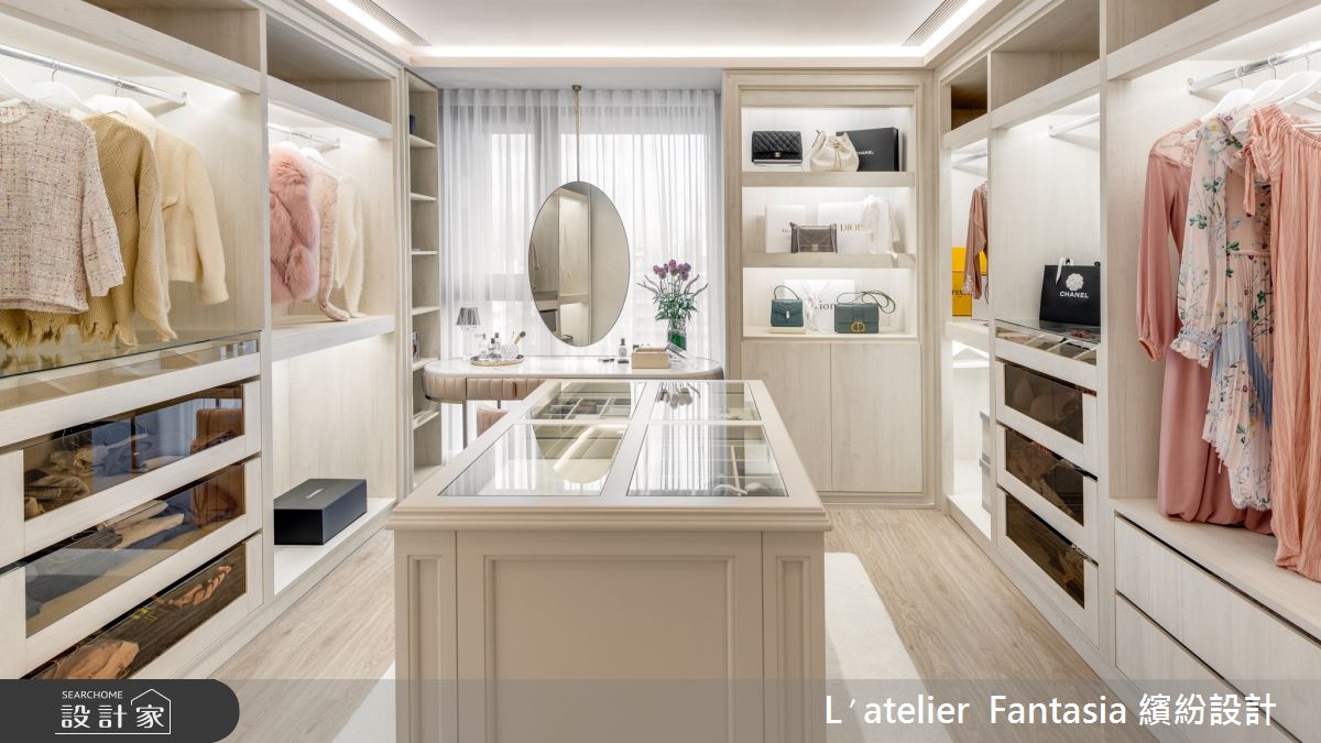 80坪新成屋(5年以下)＿新古典更衣間案例圖片＿L′atelier Fantasia 繽紛設計＿繽紛_04之13