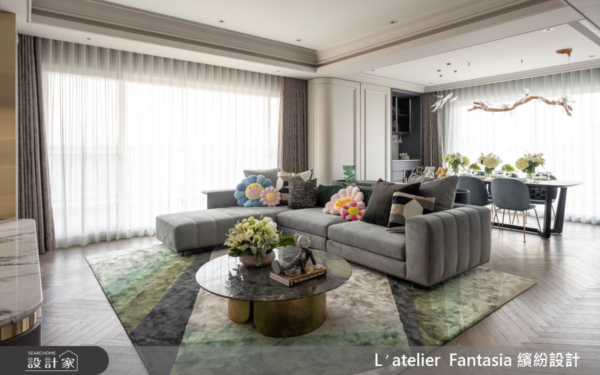 63坪新成屋(5年以下)＿新古典客廳餐廳案例圖片＿L′atelier Fantasia 繽紛設計＿繽紛_24之3