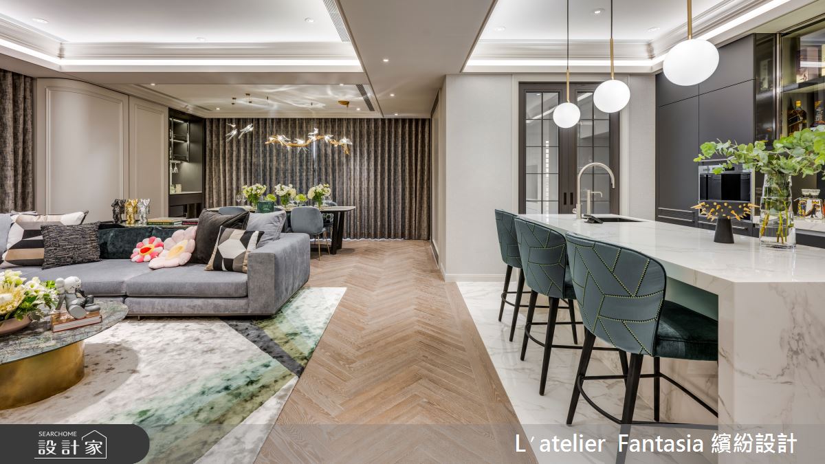 63坪新成屋(5年以下)＿新古典客廳餐廳廚房案例圖片＿L′atelier Fantasia 繽紛設計＿繽紛_24之5