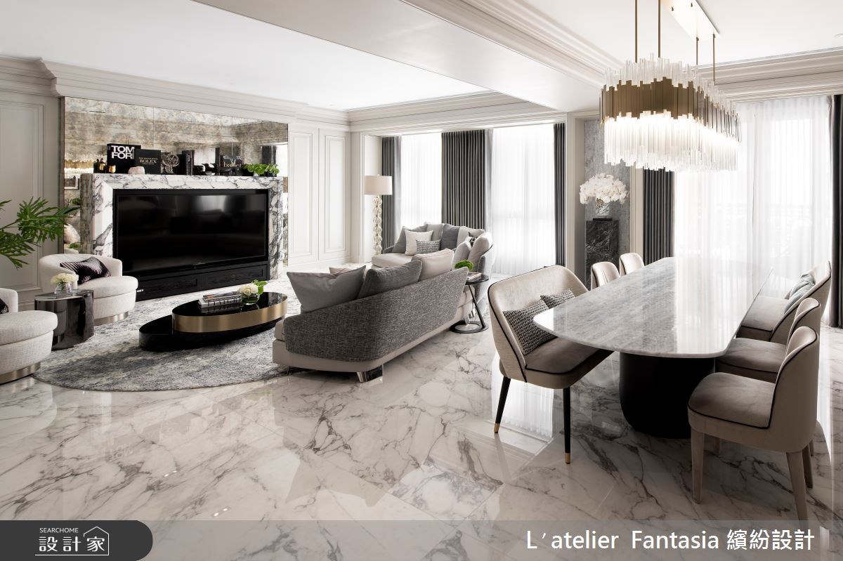 47坪中古屋(5~15年)＿新古典客廳餐廳案例圖片＿L′atelier Fantasia 繽紛設計＿繽紛_26之5