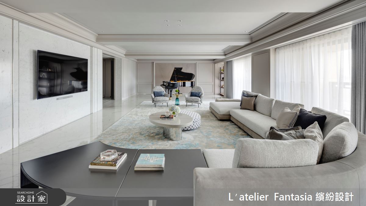 300坪新成屋(5年以下)＿豪宅風客廳案例圖片＿L′atelier Fantasia 繽紛設計＿繽紛_32之4