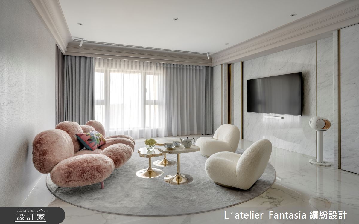 300坪新成屋(5年以下)＿豪宅風客廳案例圖片＿L′atelier Fantasia 繽紛設計＿繽紛_32之15