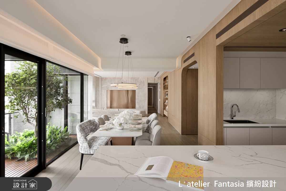 55坪毛胚屋＿混搭風客廳餐廳廚房陽台中島案例圖片＿L′atelier Fantasia 繽紛設計＿繽紛_36之6