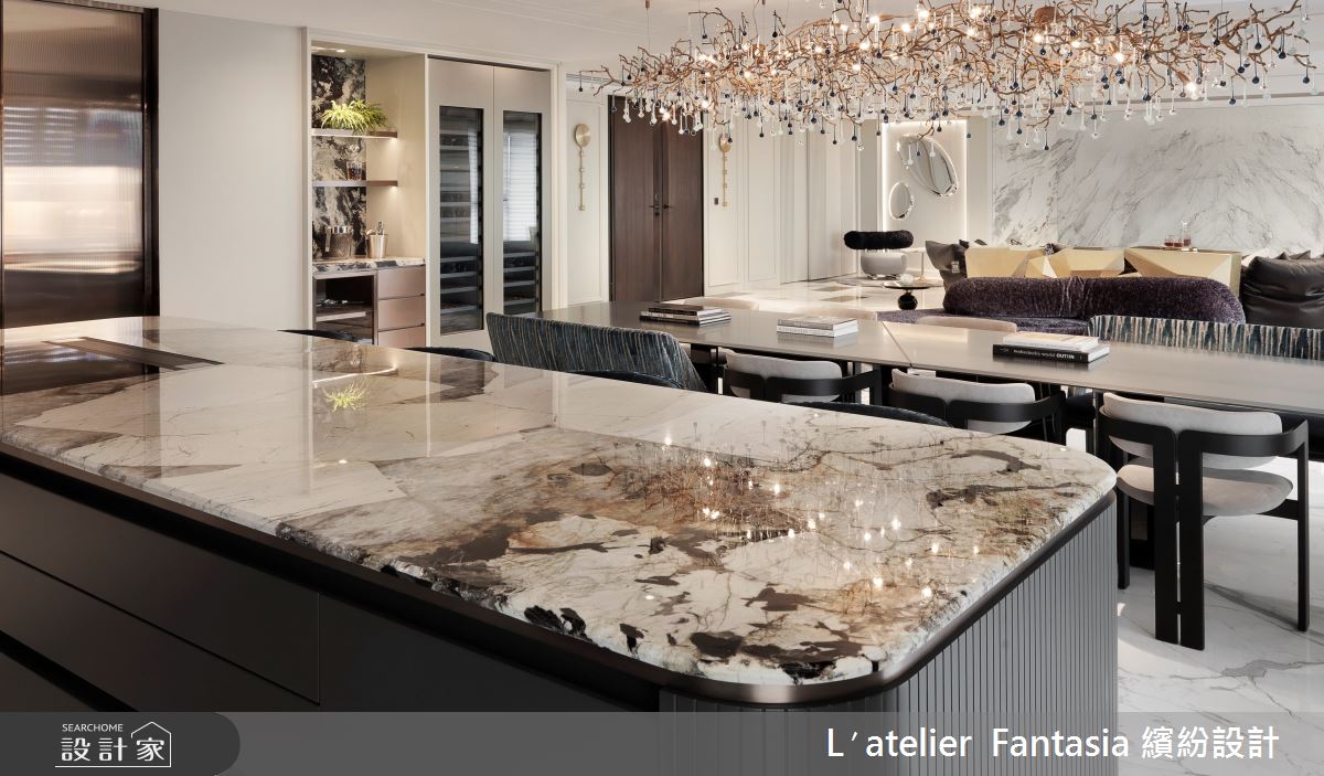 112坪新成屋(5年以下)＿新古典客廳餐廳中島案例圖片＿L′atelier Fantasia 繽紛設計＿繽紛_40之3