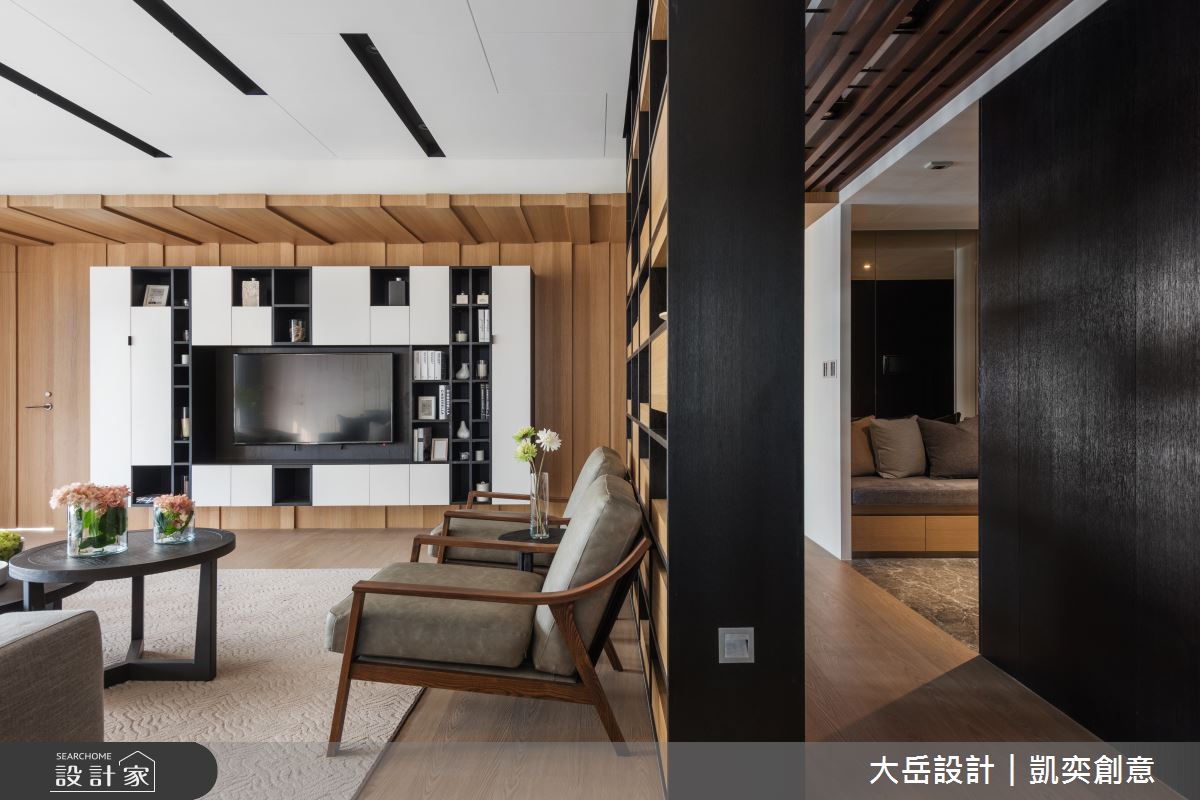 70坪新成屋(5年以下)＿混搭風客廳案例圖片＿大岳設計︱凱奕創意＿大岳_富都新紳之4
