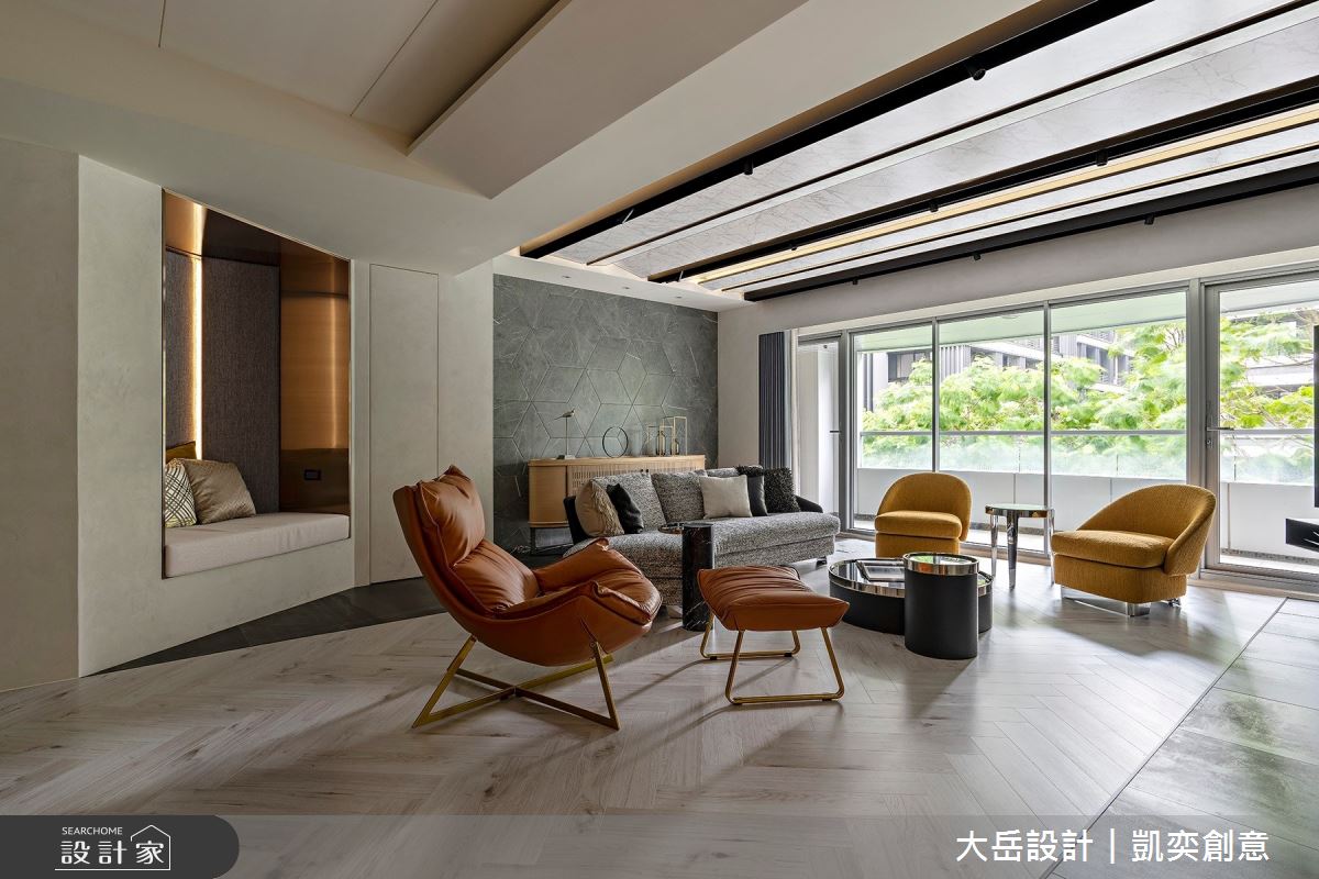 112坪新成屋(5年以下)＿簡約風客廳案例圖片＿大岳設計︱凱奕創意＿大岳_信義亞緻之2