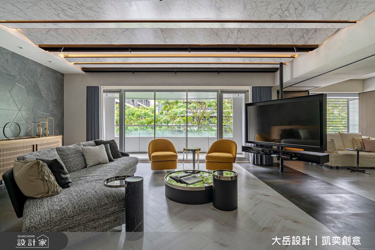 112坪新成屋(5年以下)＿簡約風客廳案例圖片＿大岳設計︱凱奕創意＿大岳_信義亞緻之3