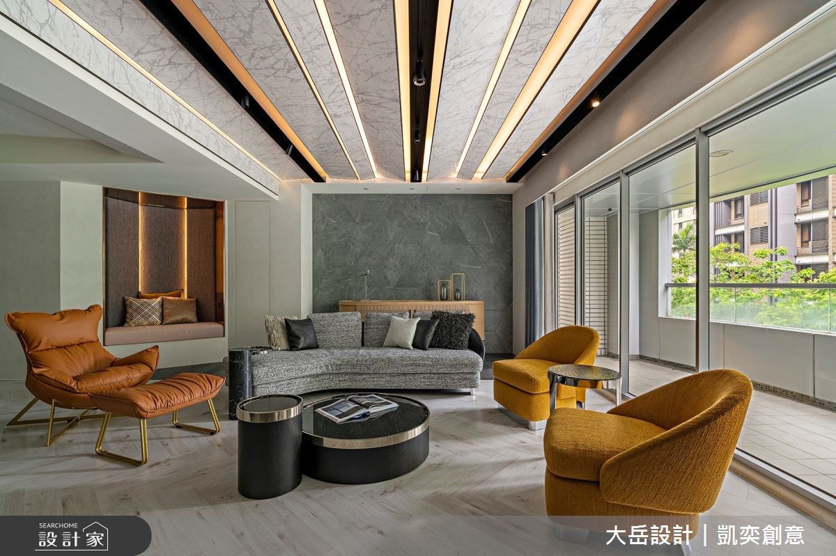 112坪新成屋(5年以下)＿簡約風客廳案例圖片＿大岳設計︱凱奕創意＿大岳_信義亞緻之5