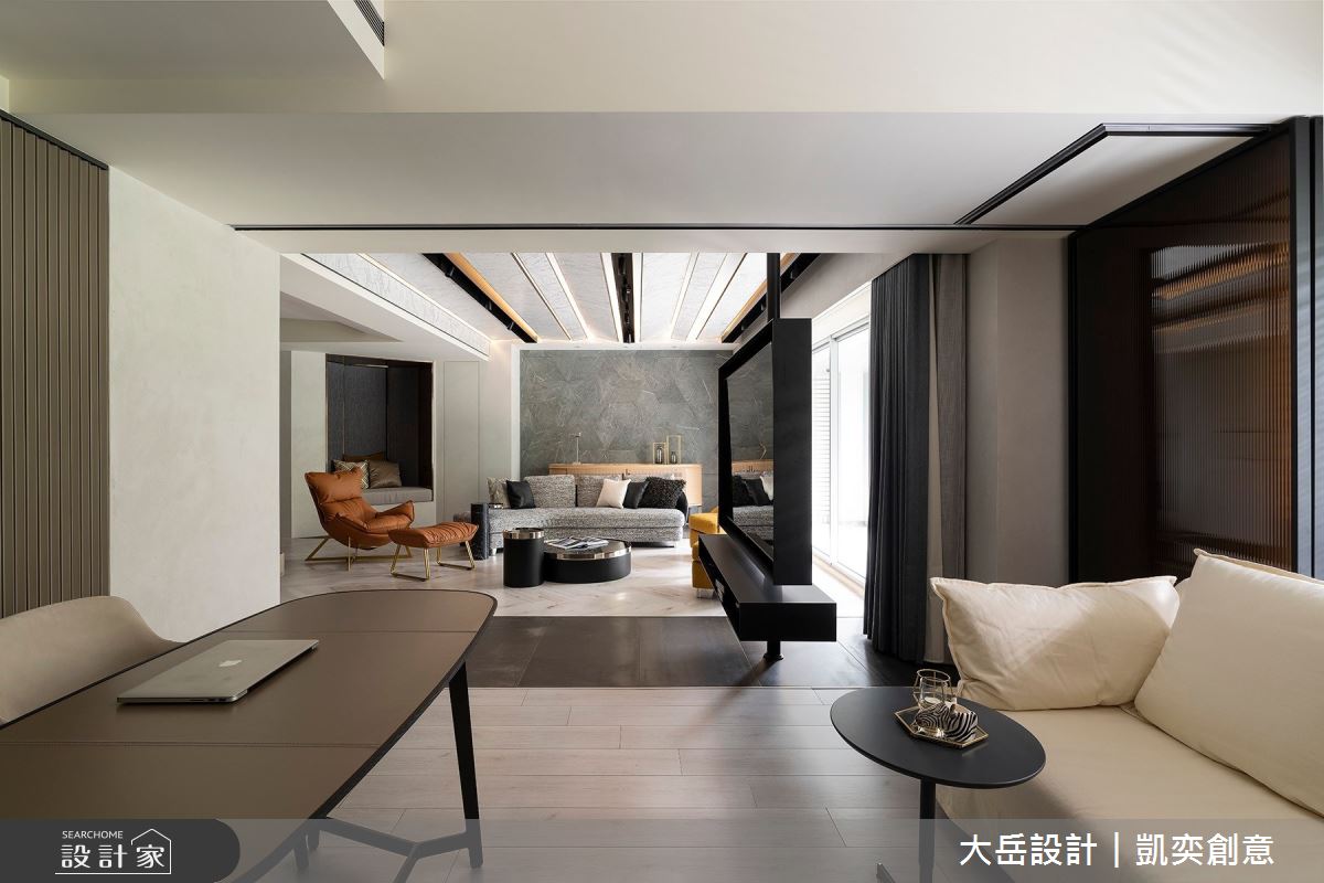 112坪新成屋(5年以下)＿簡約風客廳書房工作區多功能室案例圖片＿大岳設計︱凱奕創意＿大岳_信義亞緻之9