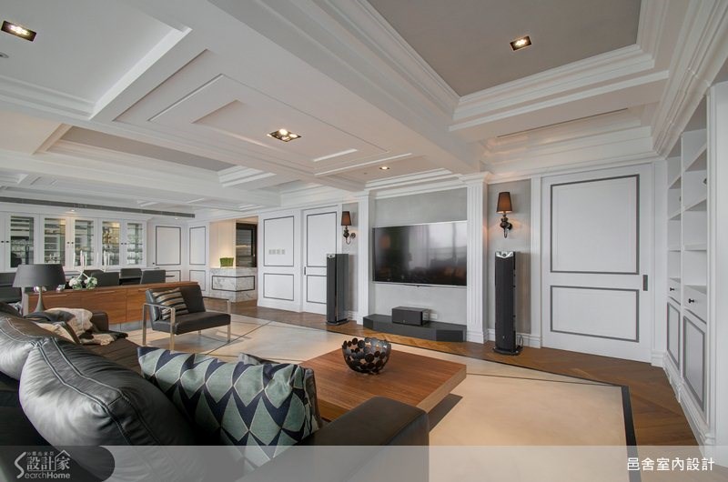 130坪新成屋(5年以下)＿新古典客廳案例圖片＿邑舍室內設計＿邑舍_05之2