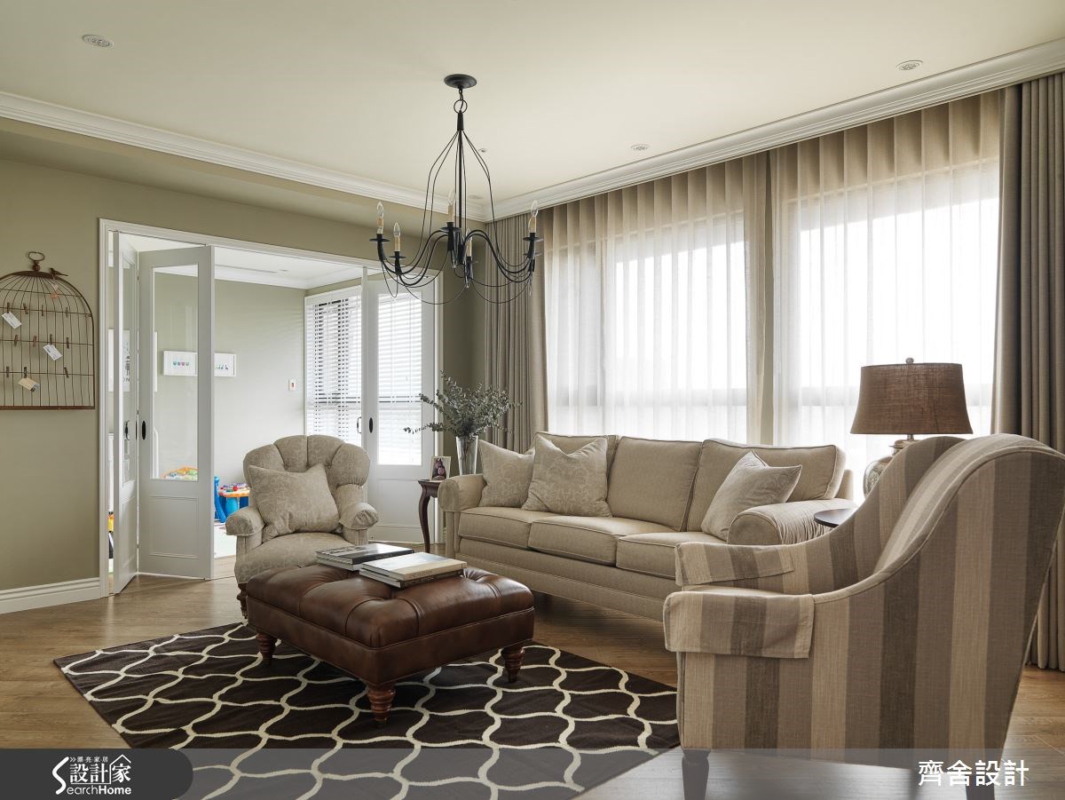 35坪新成屋(5年以下)＿美式風客廳案例圖片＿齊舍設計事務所＿齊舍_24之8