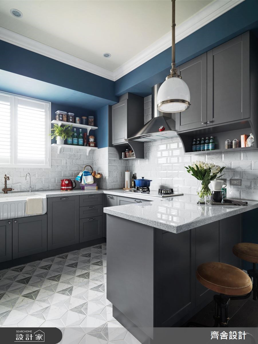 20坪中古屋(5~15年)＿美式風廚房吧檯案例圖片＿齊舍設計事務所＿齊舍_35之14
