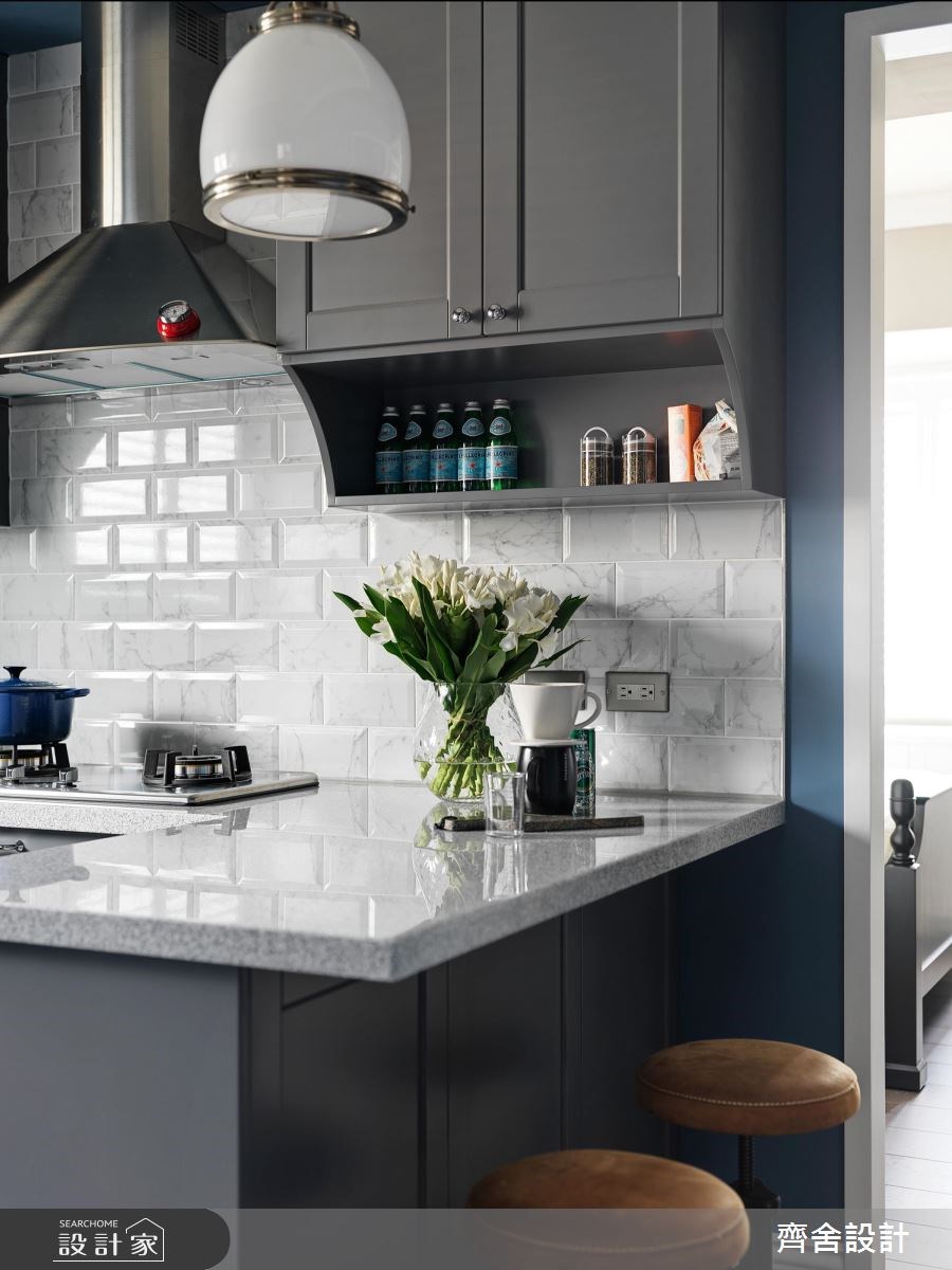 20坪中古屋(5~15年)＿美式風廚房吧檯案例圖片＿齊舍設計事務所＿齊舍_35之25