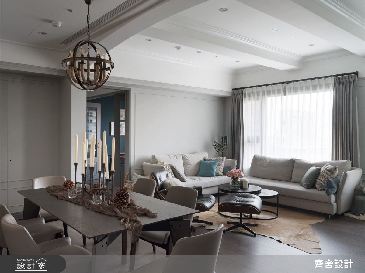 40坪新成屋(5年以下)＿美式風客廳餐廳案例圖片＿齊舍設計事務所＿齊舍_38之2