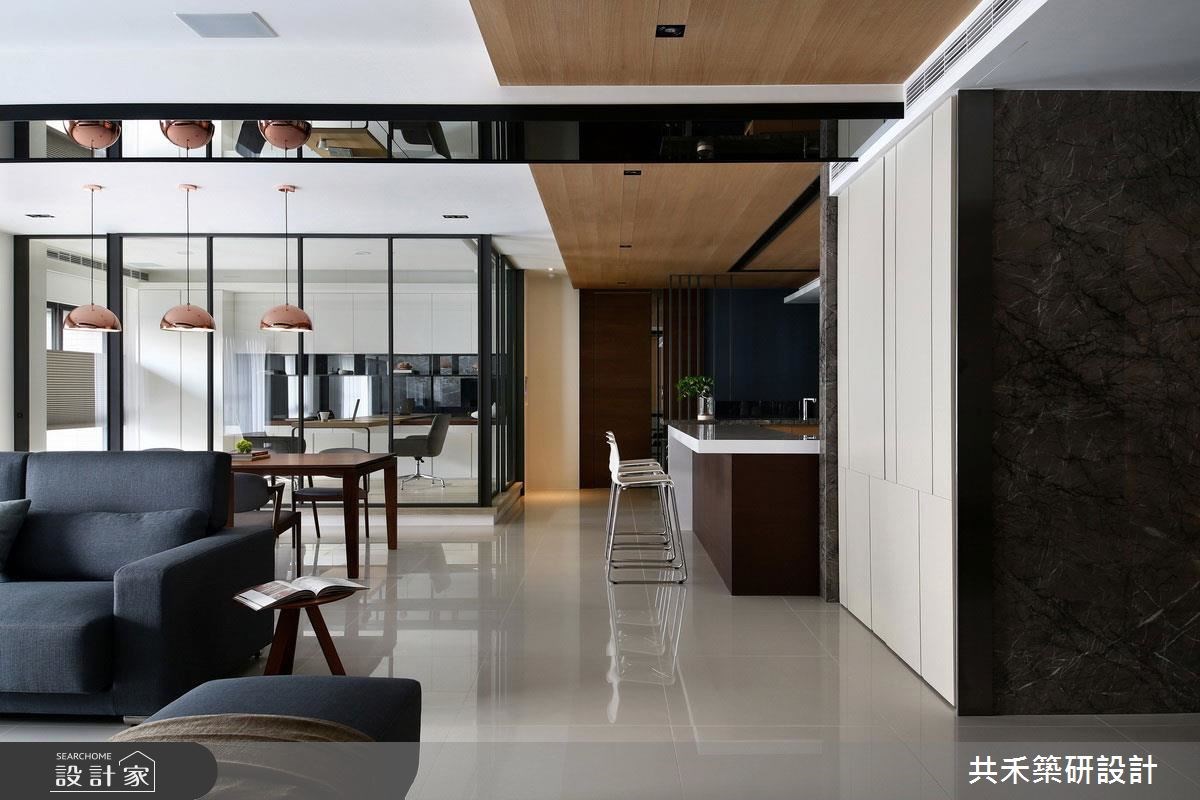 85坪新成屋(5年以下)＿簡約風客廳餐廳吧檯書房案例圖片＿共禾築研設計有限公司＿共禾築研_33之2