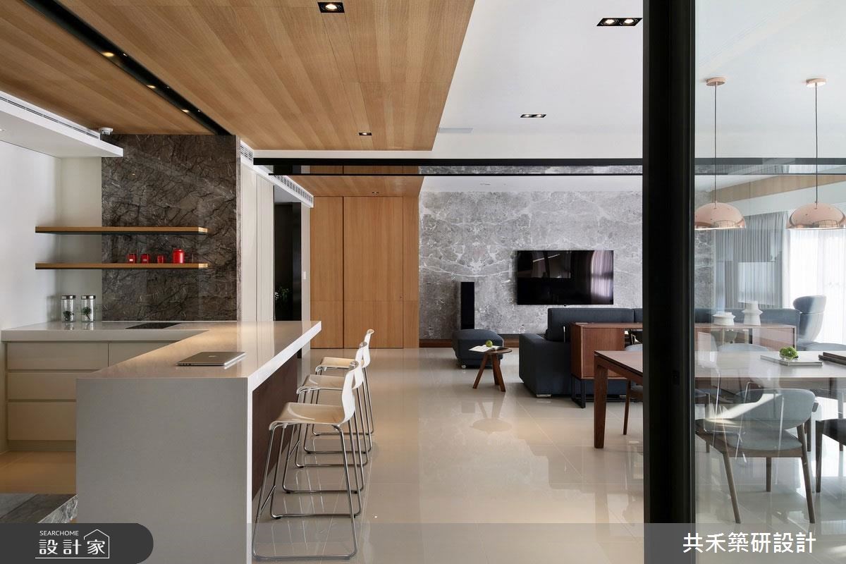 85坪新成屋(5年以下)＿簡約風客廳吧檯案例圖片＿共禾築研設計有限公司＿共禾築研_33之11