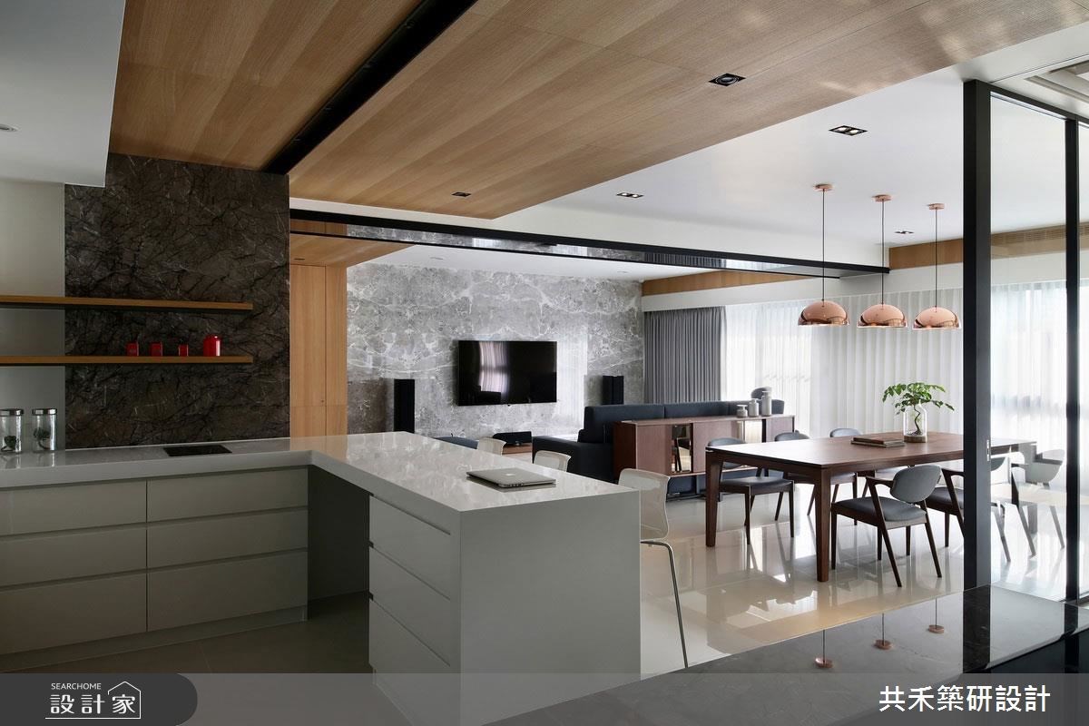 85坪新成屋(5年以下)＿簡約風客廳餐廳吧檯案例圖片＿共禾築研設計有限公司＿共禾築研_33之12