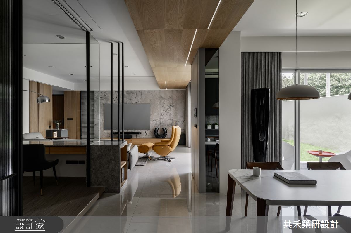 95坪毛胚屋＿現代風客廳餐廳書房工作區案例圖片＿共禾築研設計有限公司＿共禾築研_60之6