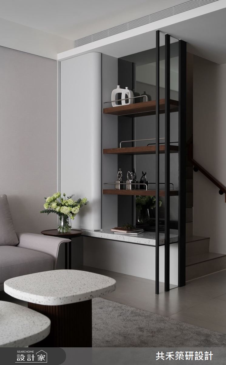 46坪預售屋＿現代風客廳樓梯案例圖片＿共禾築研設計有限公司＿共禾築研_61之6
