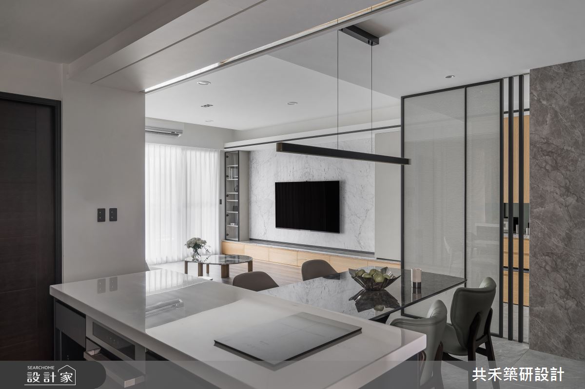 42坪中古屋(5~15年)＿現代風客廳餐廳中島案例圖片＿共禾築研設計有限公司＿共禾築研_63之6
