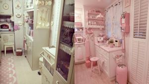 24年老屋廚房變身超夢幻的粉嫩廚房，屋主現身分享DIY改造和收納秘訣!_視覺圖