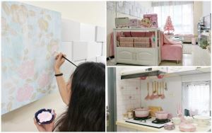 租屋也能電視牆重啟、廚房大翻新！16 坪粉色鄉村風小宅的 DIY 改造分享_視覺圖