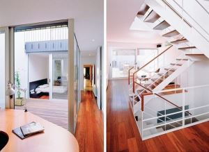 老屋變身成小而美的透天住宅，Z型樓梯界定樓層並改善採光問題_視覺圖