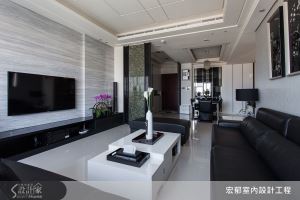 40坪4房2廳現代風4口之家  打造對比美感_視覺圖