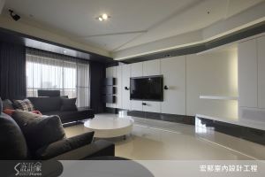 燈光+鏡面+線條  50 坪大宅翻玩現代風品味_視覺圖