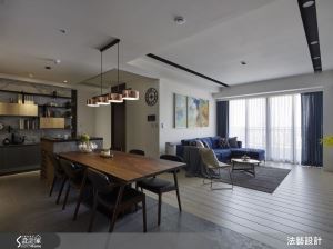 妳的中島吧檯 我的收納書牆 都在我們 28 坪現代風新婚宅_視覺圖