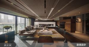 各式線條的木紋堆疊 展現隱而大器的豪宅風範_視覺圖