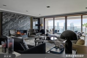 中西合璧現代風大宅 用大理石砌出氣派客廳 !_視覺圖