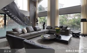 線條混搭石紋 堆疊出透天豪邸不張揚的沉靜韻味！_視覺圖