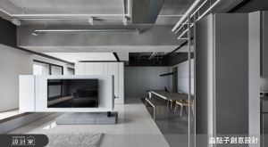 飄浮電視牆+大型中島 擁抱溫暖質感的簡約人文宅_視覺圖