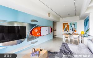 跟著鯨魚乘風破浪！俯視 20 坪混搭宅的開闊視野_視覺圖