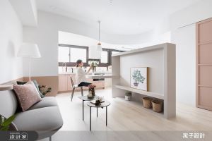 漫步在 19 坪春天系北歐宅！感受莫蘭迪粉的知性詮釋_視覺圖