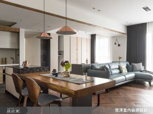 溫暖，是大宅第一印象！一家三口的莫蘭迪色酒店式公寓_視覺圖