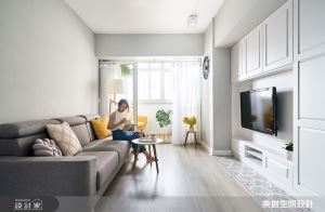 陰暗老屋大變身！超美前陽台、花磚點綴，我家就是白色北歐宅_視覺圖