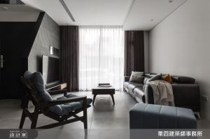 自地自建透天豪宅，110 坪現代工業風的黑白灰系質感美學_視覺圖