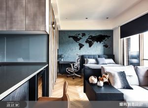 北歐風中古屋不止於 13 坪！花磚玄關、世界地圖臥室都在眼底實現_視覺圖