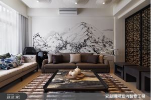 傳世名畫《富春山居圖》與空間完美結合，細膩書寫百坪中式豪宅的人文韻味_視覺圖