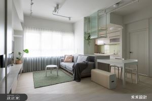 和你和日光膩在一處！系統櫃、莫蘭迪綠給你超越 15 坪的清新質感_視覺圖