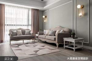 莫蘭迪色系「抹茶歐蕾 + 灰棕藕芋」，32 坪 IG 網美風新古典之家_視覺圖