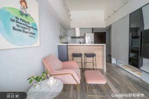 沒有餐桌也 OK！20 坪有中島吧台和 3 房，這樣設計陽光超美、超寬敞_視覺圖