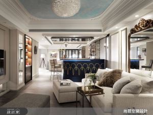 女王的下午茶宴席！雙交誼廳、咖啡廳吧台點亮新古典豪宅_視覺圖