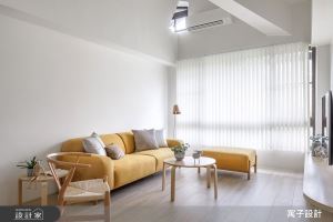 32 坪奶油系北歐宅！原木質感與奶黃色巧遇，老屋瀰漫全家人的濃郁幸福感_視覺圖